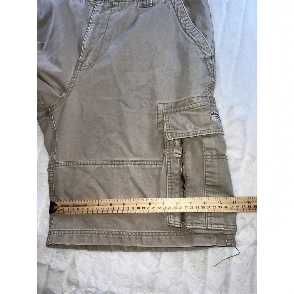 Aeropostale Mens 38 Utility Authentic Cargo Shorts Multi-Pocket Long Gorp Grunge